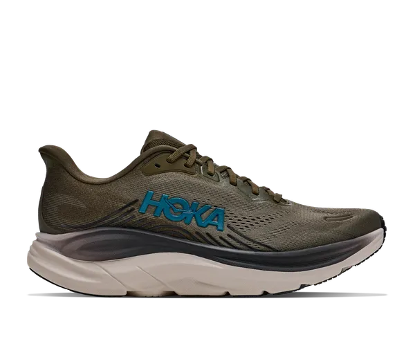 Hoka Men's CLIFTON 11 WIDE ANTIQUE OLIVE / RIVER ROCK GREY